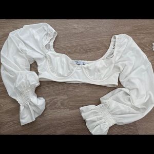 Adika crop long sleeve top